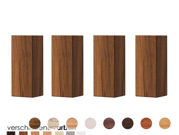 Hasena Wood-Line Füsse Cantu 4er-Set / 20 cm / Eiche brandy, geölt von Hasena