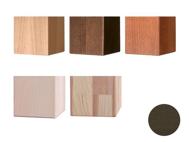 Hasena Wood-Line Füsse Ivio 4er-Set / 10 cm / Wildeiche pure, gebürstet, geölt von Hasena