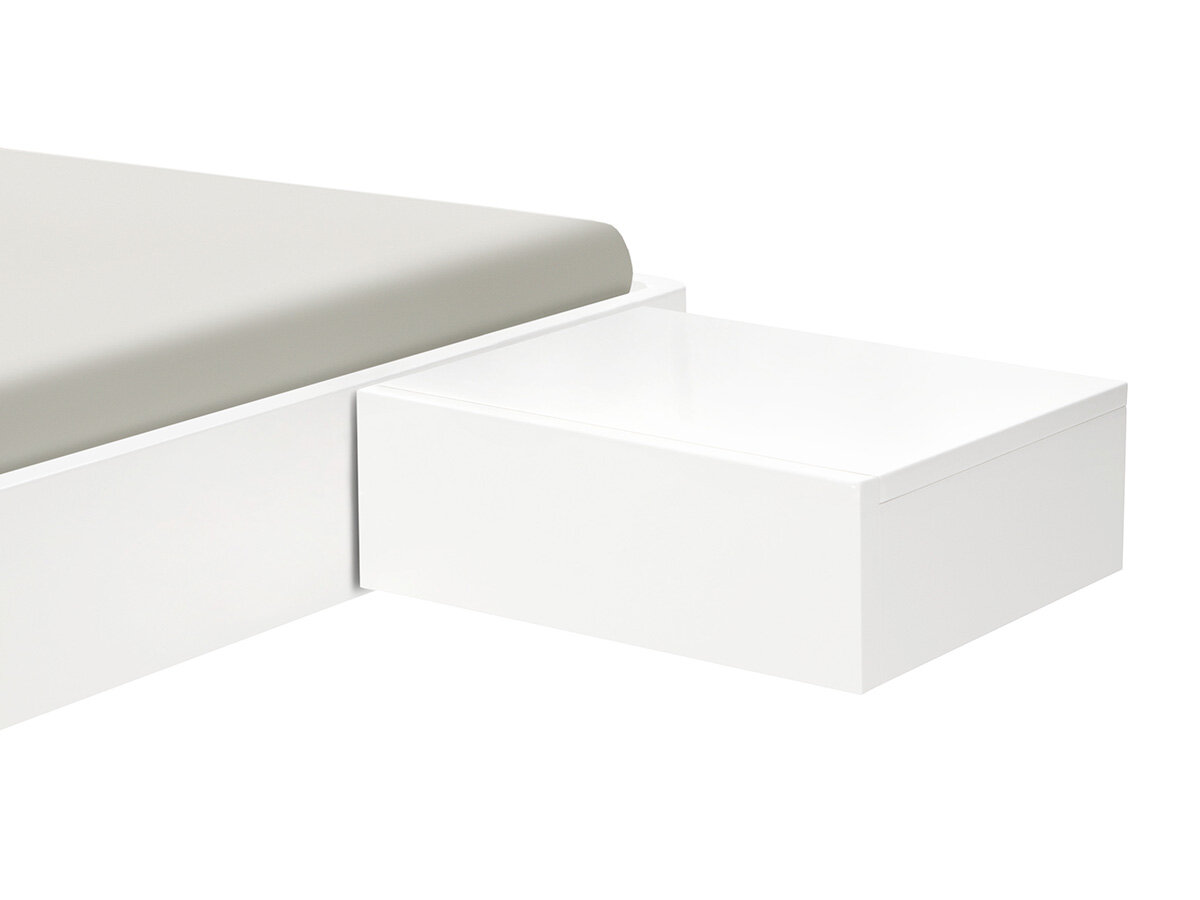Xpress Hasena Nachttisch Caja MDF weiß deckend lackiert (10) von Hasena