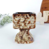 Kerzenständer Keramik Vintage Vase Eckig Midcentury Übelacker? Van Woerden? von HashtagVintageEsmee
