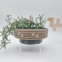 Schale Meander Muster Pflanzschale 80-15 Vintage von HashtagVintageEsmee