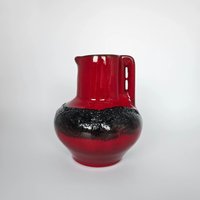 Vase Kreutz Keramik Rot Fat Lava 60Er 70Er Henkel 273 von HashtagVintageEsmee