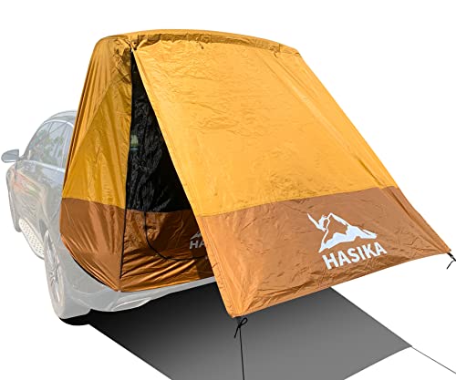 Hasika Campingzelt für 2 Personen, Sonnenschutz, einfacher Aufbau, 120 Sekunden, wasserdicht, 3000 mm, LSF 50+, Gelb (klein) von Hasika