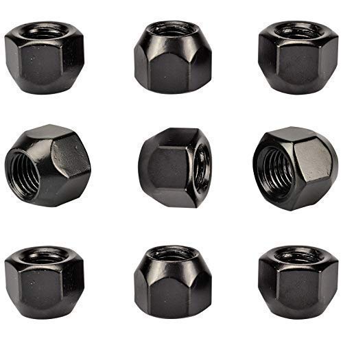 20 SCHWARZ Radmuttern Mutter für STAHLFELGEN FO M12x1,5 SW19 von HASKYY