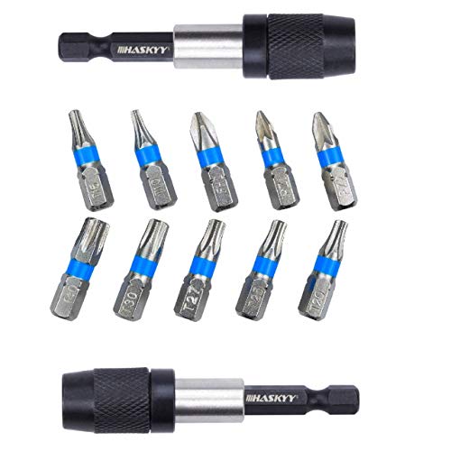 50 tlg. Premium MAGNETISCHES Torx Bit Set Bits Sortiment I S2 Stahl I je 5 STK - T10 T15 T20 T20 T25 T27 T30 T40 PH2 PZ1 PZ2 von HASKYY