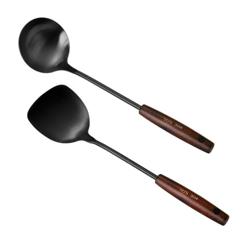 Haslbeck Wok-Spatel und SchöPfkelle, Skimmer-SchöPflöFfel-Werkzeugset, 14-Wok-Spatel, 304-Edelstahl-Wok-Spatel Haslbeck Wok-Spatel und SchöPfkelle, Skimmer-SchöPflöFfel-Werkzeugset, 14-Wok-Spatel, 304-Edelstahl-Wok-Spatel von Haslbeck