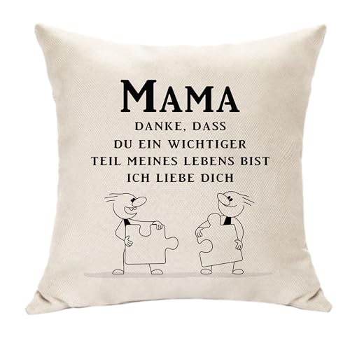 Danke Geschenke für Mama von Sohn Tochter DASS DU EIN WICHTIGER Teil MEINES Lebens BIST ICH Liebe Dich Kissenbezug Dekoration Geschenke für Mutter Mama Idee Geburtstag Muttertag (Mama) von Hasodeo