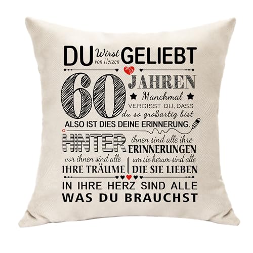 Hasodeo 60 Jarhen Geburtstag Geschenke für Frauen Männer, 60. Geburtstag Geschenke für Sie Ihn, Geschenke zum 60 Jahren Geburtstag Dekorationen, Feiern Ihre 60. Hochzeitstag Party Dekoration (60.) von Hasodeo