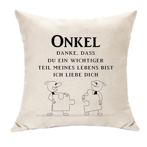 Hasodeo Onkel Geschenke von Nichte Neffe Danke Geschenke für Onkel Geburtstag Geschenke Kissen für Onkel Hochzeitsgeschenke Onkel Kissenbezug Dekorationen Zeichen (Onkel) von Hasodeo