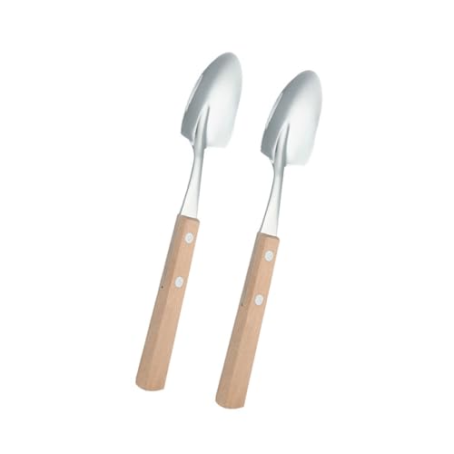 2 Stück Holzgriff Eisschaufel Löffel Edelstahl Dessert Servieren Besteck Set Küche Zubehör Holzgriff Löffel 2 Stück Holzgriff Eisschaufel Löffel Edelstahl Dessert Servieren Besteck Set Küche Zubehör Holzgriff Löffel von Hattba
