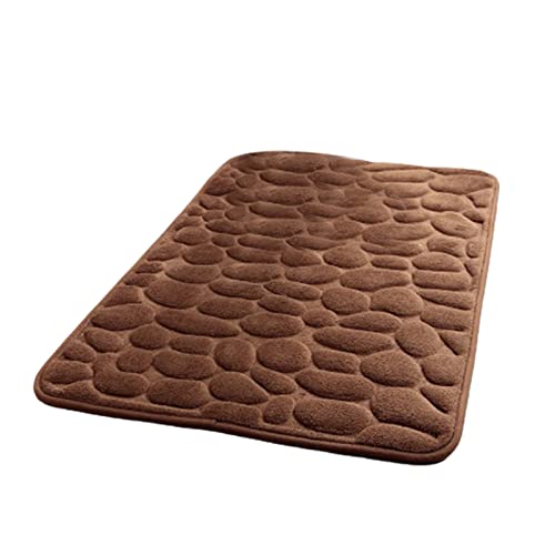 Badematte aus Memory-Schaum, Kopfsteinpflaster, geprägt, wasserabsorbierend, Teppichboden für Wohnzimmer, groß von Hattba