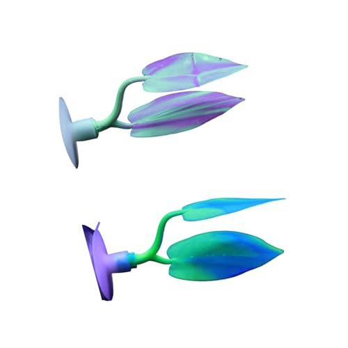 Doppelschichtige Bettas ruhende Blattsichere Silikon-Fischtanks Dekoration realistische Korallen Lebensraum Zubehör Saugnapf Aquarien Dekoration von Hattba