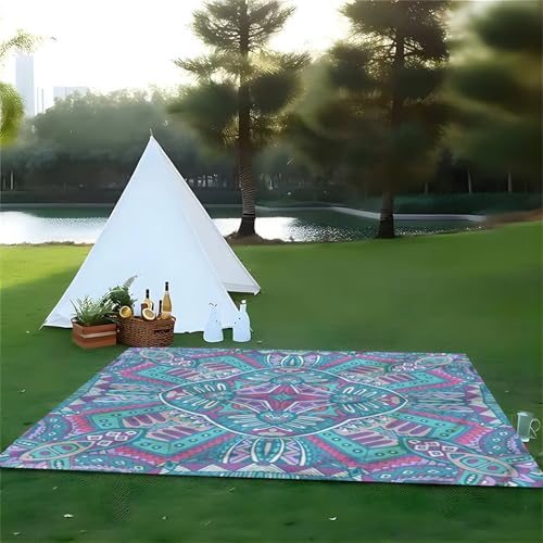 Faltbare große Picknickdecke, Outdoor-Teppich, Camping, Stranddecke, leicht, wasserdicht, Sandmatten für Strand, Wandern, Camping, Matte Faltbare große Picknickdecke, Outdoor-Teppich, Camping, Stranddecke, leicht, wasserdicht, Sandmatten für Strand, Wandern, Camping, Matte von Hattba