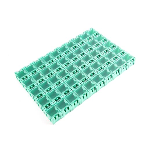 Hattba Aufbewahrungsboxen für empfindliche elektronische Teile mit Verriegelungsverschlüssen und staubdichtem Design, für Bastelarbeiten, transparenter Deckel, Aufbewahrungsbox für Komponenten, 50 von Hattba