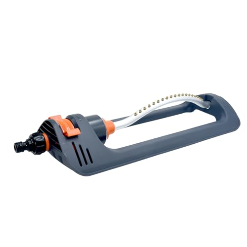 Hattba Automatischer oszillierender Sprinkler mit 19-Lochdüsen Garten Wassersprinkler Bewässerungsgerät für Garten Landwirtschaft ABS Technik von Hattba