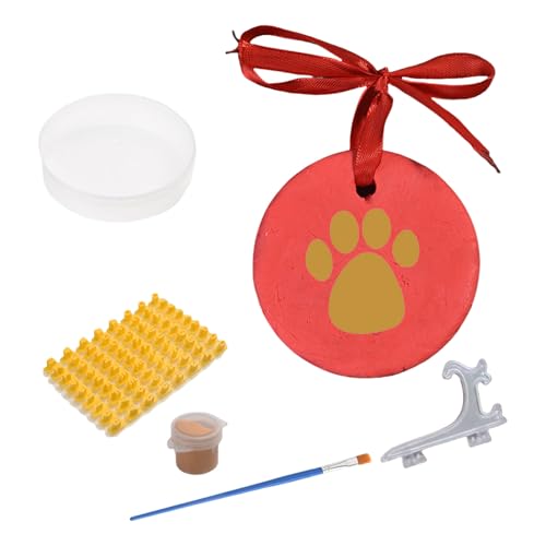 Hattba Hunde- und Pfotenabdruck-Set komplett mit wiederverwendbarem Ton und Zubehör für Andenken, Tonpfotenabdruck-Set Hattba Hunde- und Pfotenabdruck-Set komplett mit wiederverwendbarem Ton und Zubehör für Andenken, Tonpfotenabdruck-Set von Hattba