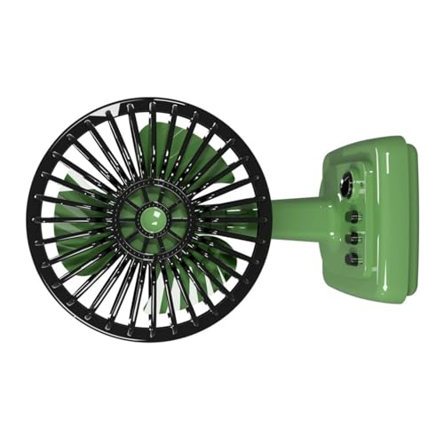 Hattba Miniatur Retro Metall Tischventilator USB wiederaufladbar 3 Geschwindigkeiten Kühlgerät Schreibtisch tragbar von Hattba