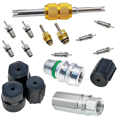 Hattba Ventile Kerne Werkzeug Ventile Kappen Komponente Reparatur Werkzeug Set für R134A Kappen von Hattba