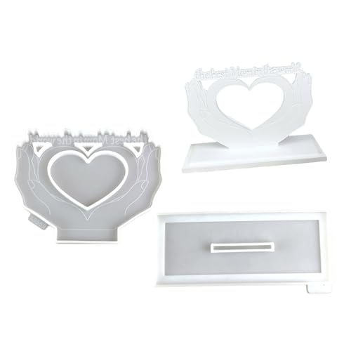 Herzförmige Epoxidharz-Rahmenform, flexibler Herzrahmen, Ornament-Form zum Basteln, einzigartige Heimdekorationen und Andenken, Muttertagsgeschenk Herzförmige Epoxidharz-Rahmenform, flexibler Herzrahmen, Ornament-Form zum Basteln, einzigartige Heimdekorationen und Andenken, Muttertagsgeschenk von Hattba