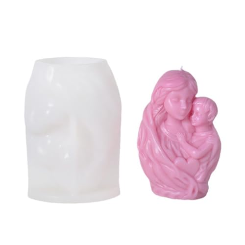 Hochtemperaturbeständige Silikonform Mutter mit Kind Muster Figur Statue Herstellung Formen für Seife Silikonform von Hattba