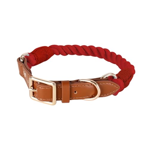 Hundehalsband aus gewebter Baumwolle, bequem, weich für kleine Hunde, stabiles Design für tägliche Spaziergänge und Outdoor-Aktivitäten. Hundehalsband von Hattba