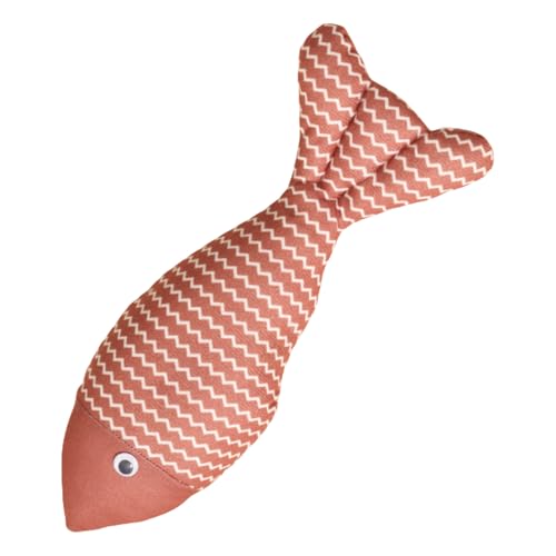 Interaktives Plüsch-Fisch-Katzenspielzeug, Zähneknirschspielzeug, Katzen, Spielzeug, entspannend, für Indoor-Spaß und Zahnhygiene, Stressabbau von Hattba
