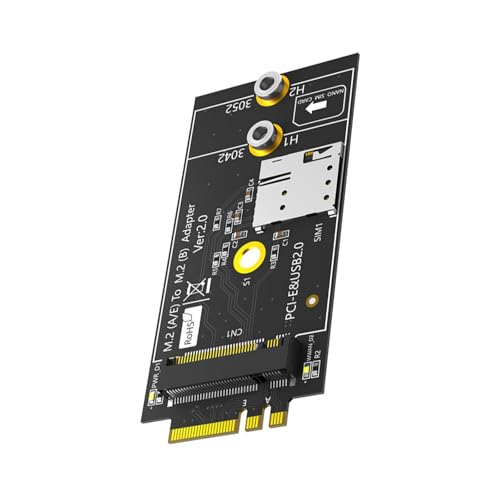 Key A+E Schnittstellen zu Key B mit Kartensteckplatz-Adapter für 3G LTE WWAN Modemmodul-Konverter von Hattba