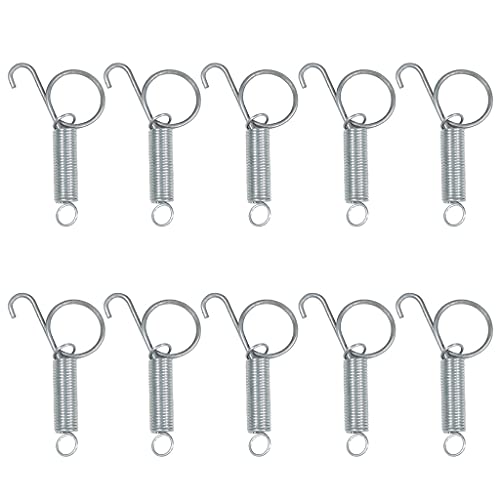 Metall-Fingerfeder für Haken, Käfigtür, Federhaken zur Befestigung von Vogelkäfigtüren, 2 S-Haken, 10 Stück Metall-Fingerfeder für Haken, Käfigtür, Federhaken zur Befestigung von Vogelkäfigtüren, 2 S-Haken, 10 Stück von Hattba