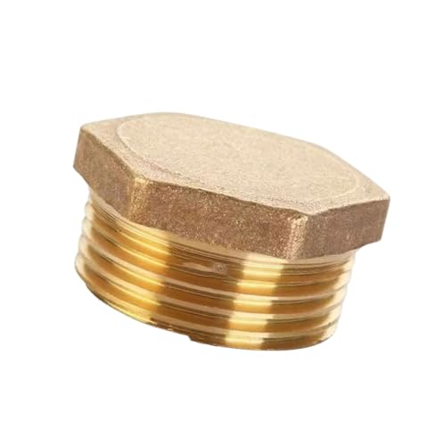 Sechskant-Endkappen aus Messing, Rohr, Sanitär-Adapter, Außengewinde, Kupplung, Verbindungsstück, Universal, Rohrverschraubung, Sanitäradapter Sechskant-Endkappen aus Messing, Rohr, Sanitär-Adapter, Außengewinde, Kupplung, Verbindungsstück, Universal, Rohrverschraubung, Sanitäradapter von Hattba
