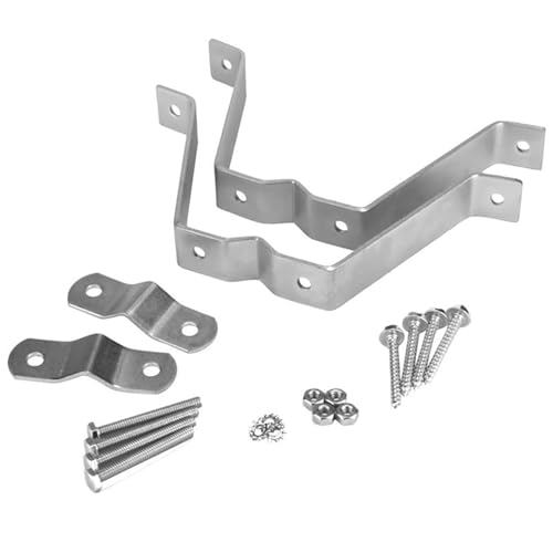 Set mit 2 stabilen Metall-Wandhalterungen, Klemme, verstellbare Designs, Zubehör für Antennen, Fahnenmast-Installationsantennen, Wandhalterungen von Hattba
