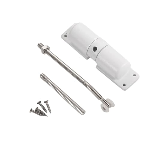 Stabiler Türschließer mit Doppelfedermechanismus, verstellbar, automatisches Schließen, Set für Fliegengitter & Außentürbeschläge aus Stahl von Hattba