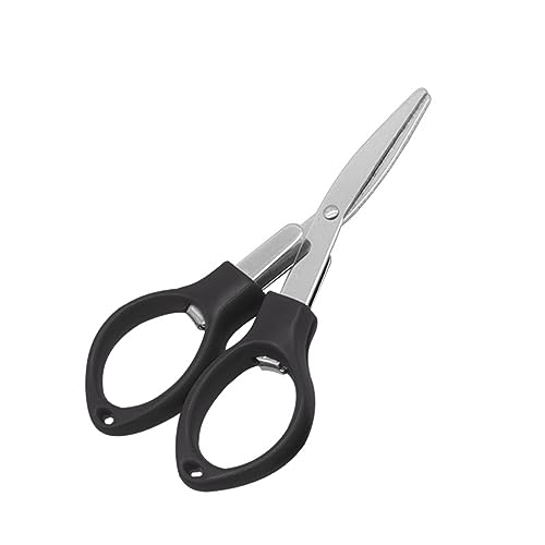 Tragbare Faltschere Kleine Schere Edelstahl Teleskopschneider Papierschneiden Outdoor Angeln Edelstahl Rostfrei Faltbare Brille geformte Schere für Zuhause u von Hattba