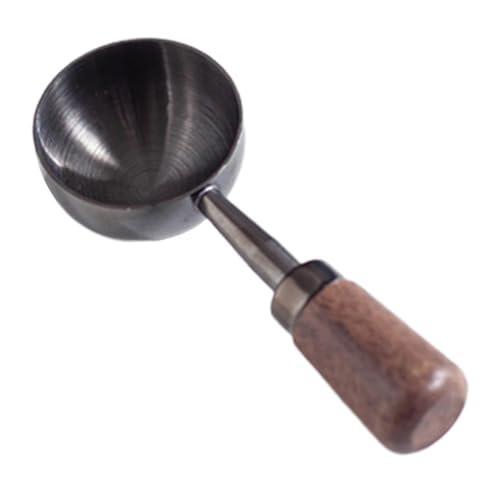 Vintage Walnussholzgriff Löffel Esslöffel Kaffeepulver Messlöffel Edelstahl einfach zu bedienen tragbar Pulver Messrühren von Hattba