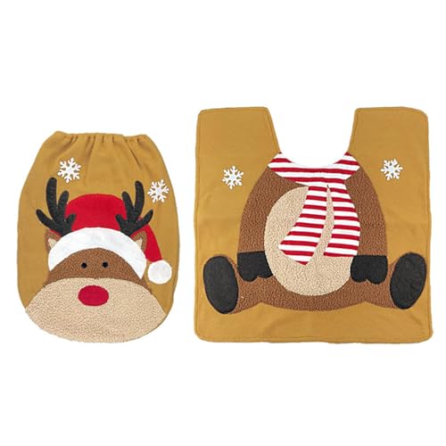Weihnachten Schneemann Toilettensitzbezug Badematte Deckelbezug Badezimmerteppich Deckel Toilettenset Neujahr Weihnachtsdekorationen Badezimmermatten-Set Weihnachten Schneemann Toilettensitzbezug Badematte Deckelbezug Badezimmerteppich Deckel Toilettenset Neujahr Weihnachtsdekorationen Badezimmermatten-Set von Hattba