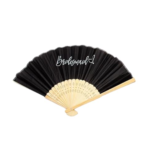 Western-Hochzeits-Fächer für Frauen, Briefdruck, Handgriff, Fotografie-Werkzeug, Hochzeit, Brautparty, Bühnenkostüm, Dekorationen, Fächer für Hochzeitsgäste, Großpackung von Hattba