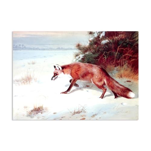 Hau3sh3a Archibald Thorburn Kunstwerk auf Leinwand Auf der Strecke leinwand gemälde vögel Berühmte Ölgemälde Reproduktion Wandkunst Wohnzimmer Wohnkultur 110x80cm(43x31in) Rahmenlos von Hau3sh3a