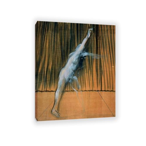 Hau3sh3a Francis Bacon Bilder Figur mit erhöhtem Arm kunstdruck auf leinwand abstrakt Reproduktion auf Leinwand Wohnzimmer Wanddeko Bilderwand Geschenk80x60cm(31x24in) Gerahmt von Hau3sh3a