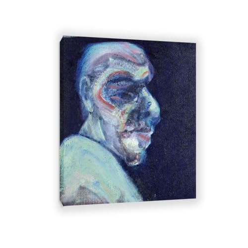 Hau3sh3a Francis Bacon Bilder Kopf eines Mannes Nr 1 kunstdruck auf leinwand abstrakt Reproduktion auf Leinwand Wohnzimmer Wanddeko Bilderwand Geschenk40x30cm(16x12in) Gerahmt von Hau3sh3a