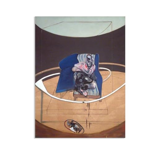 Hau3sh3a Francis Bacon Bilder Lernen Sie ein Porträt auf Klappbett kunstdruck auf leinwand abstrakt Reproduktion auf Leinwand Wohnzimmer Wanddeko Bilderwand Geschenk110x80cm(43x31in) Rahmenlos von Hau3sh3a