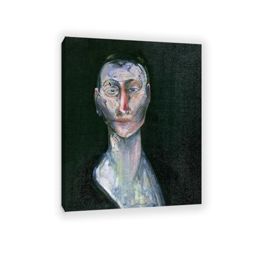 Hau3sh3a Francis Bacon Bilder Lisa kunstdruck auf leinwand abstrakt Reproduktion auf Leinwand Wohnzimmer Wanddeko Bilderwand Geschenk90x70cm(35x28in) Gerahmt von Hau3sh3a