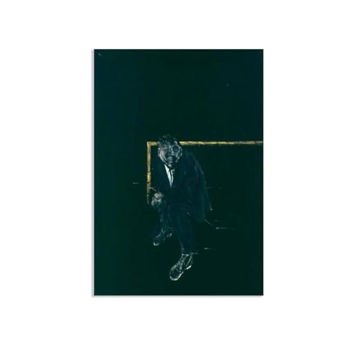 Hau3sh3a Francis Bacon Bilder Selbstporträt kunstdruck auf leinwand abstrakt Reproduktion auf Leinwand Wohnzimmer Wanddeko Bilderwand Geschenk120x80cm(47x31in) Rahmenlos von Hau3sh3a