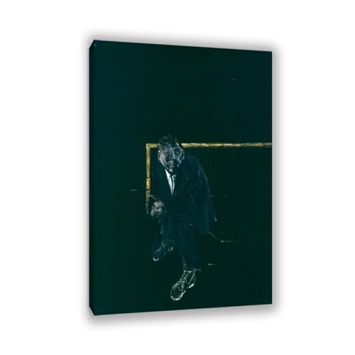 Hau3sh3a Francis Bacon Bilder Selbstporträt kunstdruck auf leinwand abstrakt Reproduktion auf Leinwand Wohnzimmer Wanddeko Bilderwand Geschenk45x30cm(18x12in) Gerahmt von Hau3sh3a