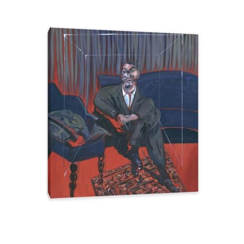 Hau3sh3a Francis Bacon Bilder Sitzende Figur kunstdruck auf leinwand abstrakt Reproduktion auf Leinwand Wohnzimmer Wanddeko Bilderwand Geschenk60x50cm(24x20in) Gerahmt von Hau3sh3a