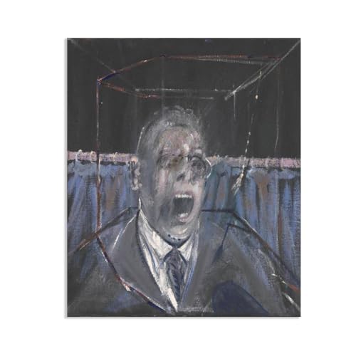 Hau3sh3a Francis Bacon Bilder Studieren für ein Porträt kunstdruck auf leinwand abstrakt Reproduktion auf Leinwand Wohnzimmer Wanddeko Bilderwand Geschenk40x30cm(16x12in) Rahmenlos von Hau3sh3a