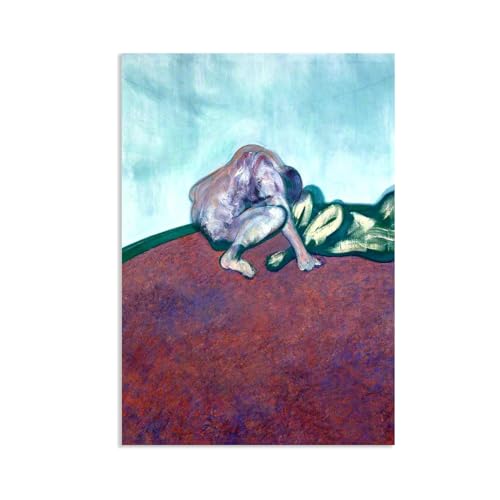 Hau3sh3a Francis Bacon Bilder Zwei Figuren in einem Raum kunstdruck auf leinwand abstrakt Reproduktion auf Leinwand Wohnzimmer Wanddeko Bilderwand Geschenk70x50cm(28x20in) Rahmenlos von Hau3sh3a