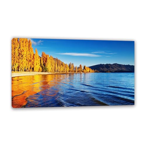 Hau3sh3a Herbstlandschaft Bild auf Leinwand Sky Mounta Sonnenschein Sonnenschein Herbst Wandbilder Schlafzimmer Wald Wandbilder Modern Kunstdruck Deko füR Wohnzimmer70x40cm(28x16in) Gerahmt von Hau3sh3a