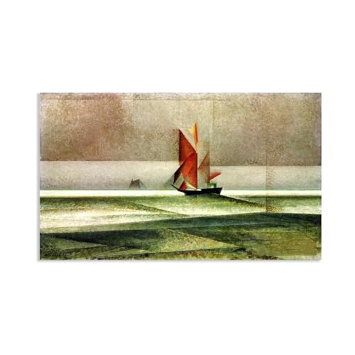 Hau3sh3a lyonel feininger Poster & Print on Canvas Famous Painting Abstract Baltischer Schoner,Reproductions on Canvas Pictures Wall Decoration 100x60cm(39x24in) Nur Leinwand von Hau3sh3a
