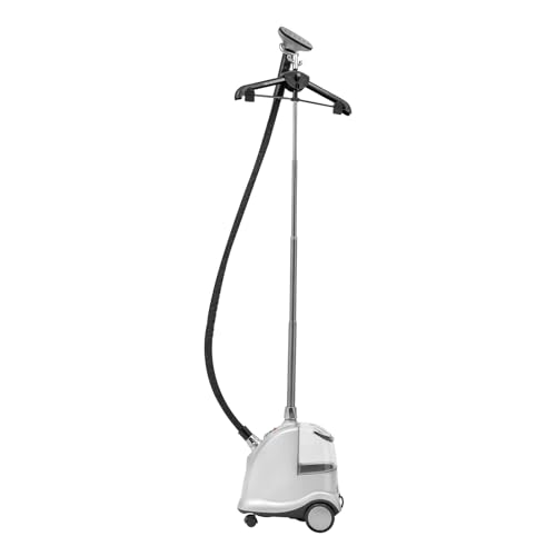Dampfglätter 2200 W Vertikaler Dampfbügler mit 3 l Wassertank 90 Minuten Intensives Dampfen Antibakterielle Dampfbürste in 60s Einsatzbereit für Alle Textilarten Silver von HauTour