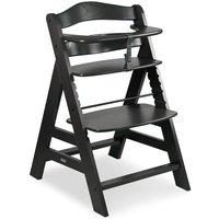 Alpha+ Select Charcoal Holzhochstuhl ab Geburt, Holz (fsc), 5-Punkt Gurt - Hauck von Hauck