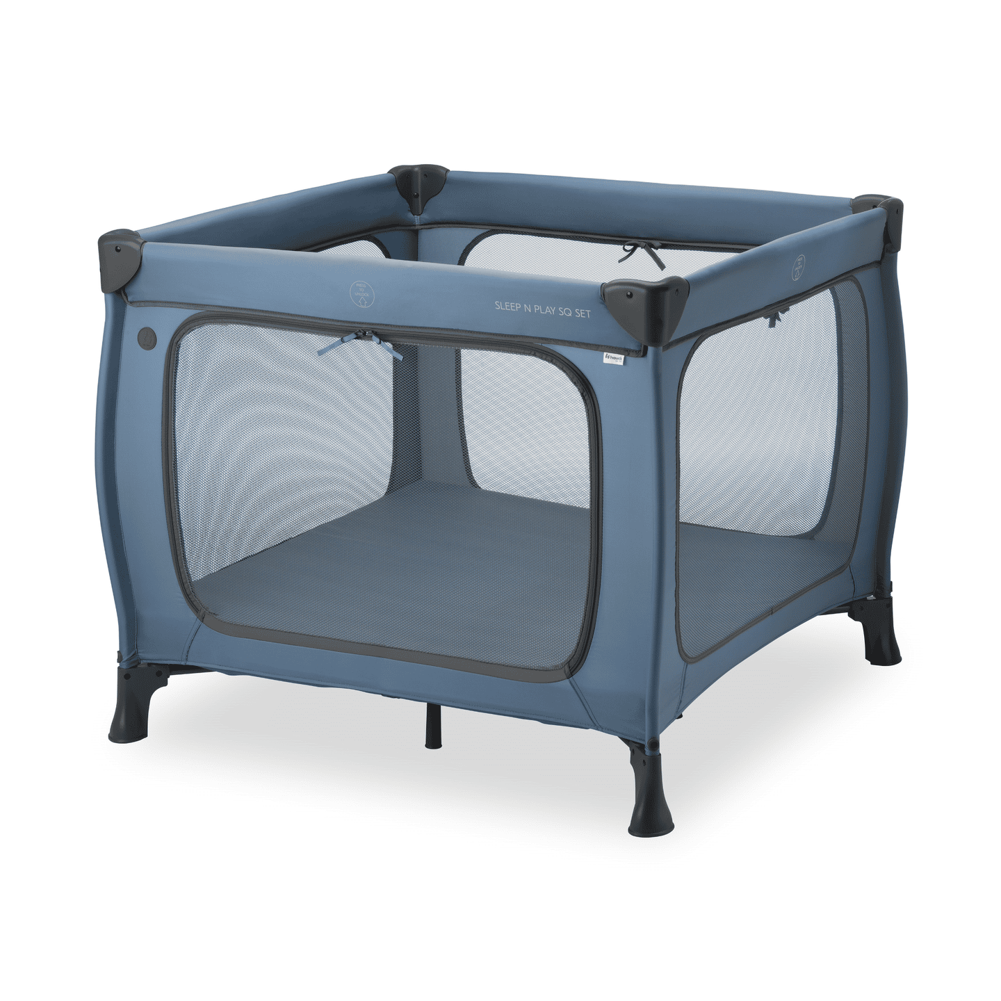 B-Ware Hauck Reisebett Laufstall Babybett Sleep N Play Sq Dark Blue Matratze Transport von Hauck